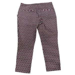 H&M Women’s Geometric Print High Rise Cropped Pants Size 14